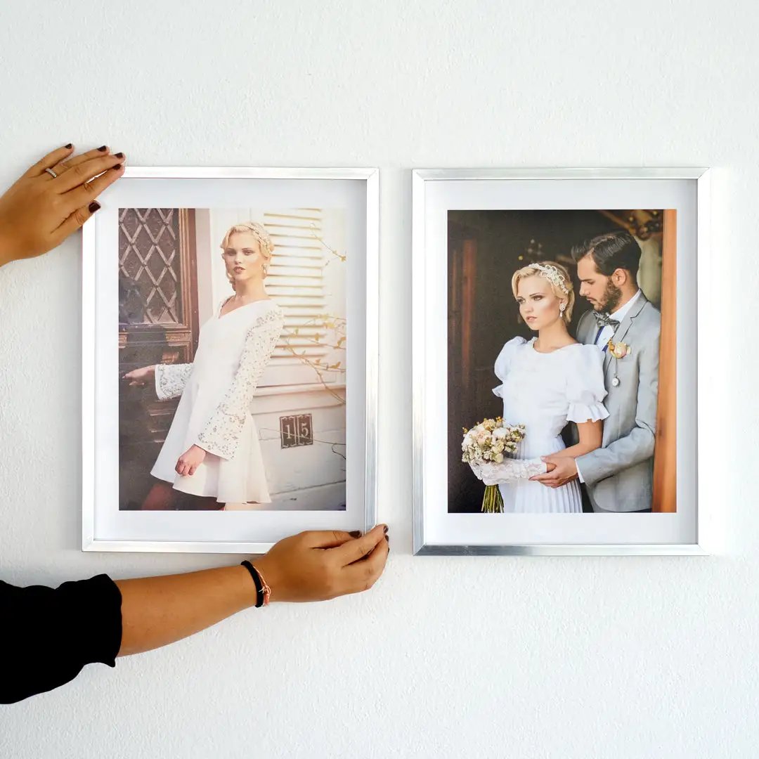 15x21 Klasik Fotoğraf Baskı - Çerçeveli - 10 Adet (Beyaz)